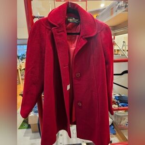 VINTAGE 1980S Red Peacoat